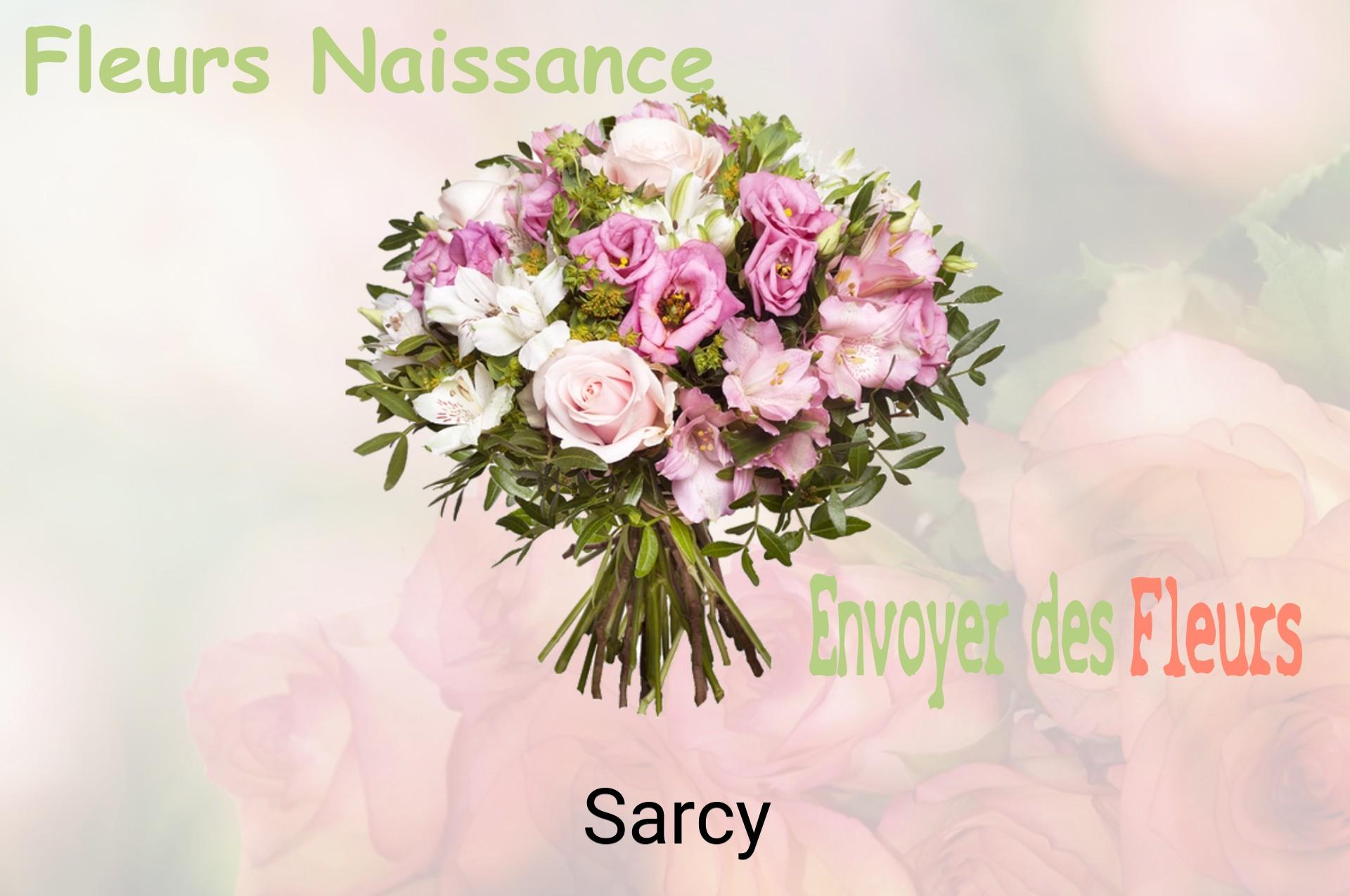 Bouquet de fleurs de naissance livré à Sarcy